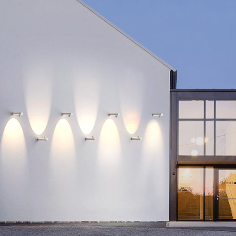 Ray Modern Waterproof Outdoor Wall Lighting, White & Black - Neutralighting