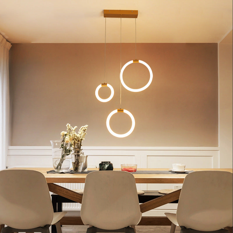 Arisha Minimalist Staircase Ring Metal Pendant Light - Neutralighting