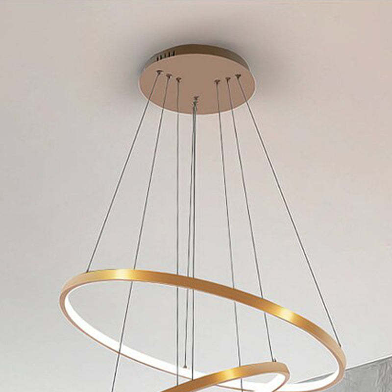 Aluna Pendant Light, Inner Ring Illuminated, White/Black/Gold - Neutralighting