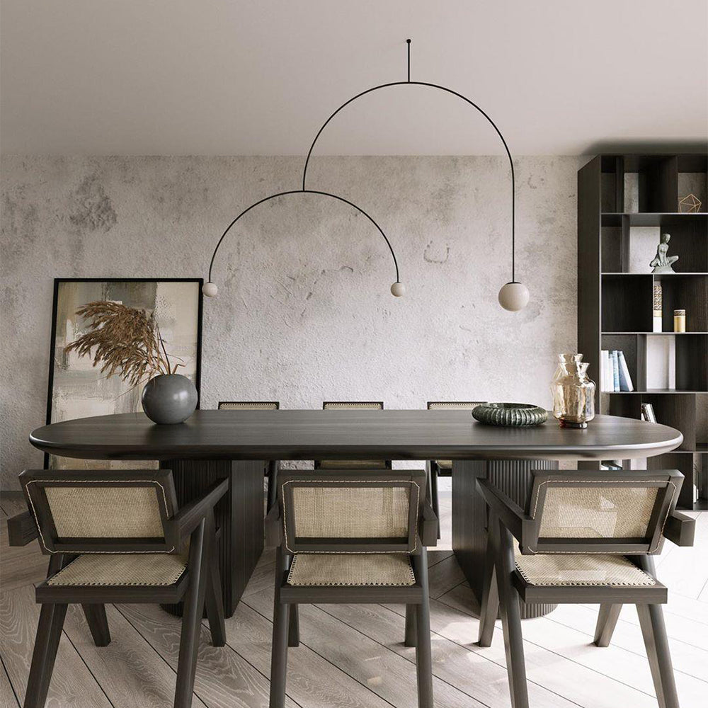 Arisha Minimalist Linear Mobile Pendant Light, Black - Neutralighting