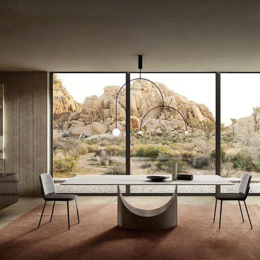 Arisha Minimalist Linear Mobile Pendant Light, Black - Neutralighting