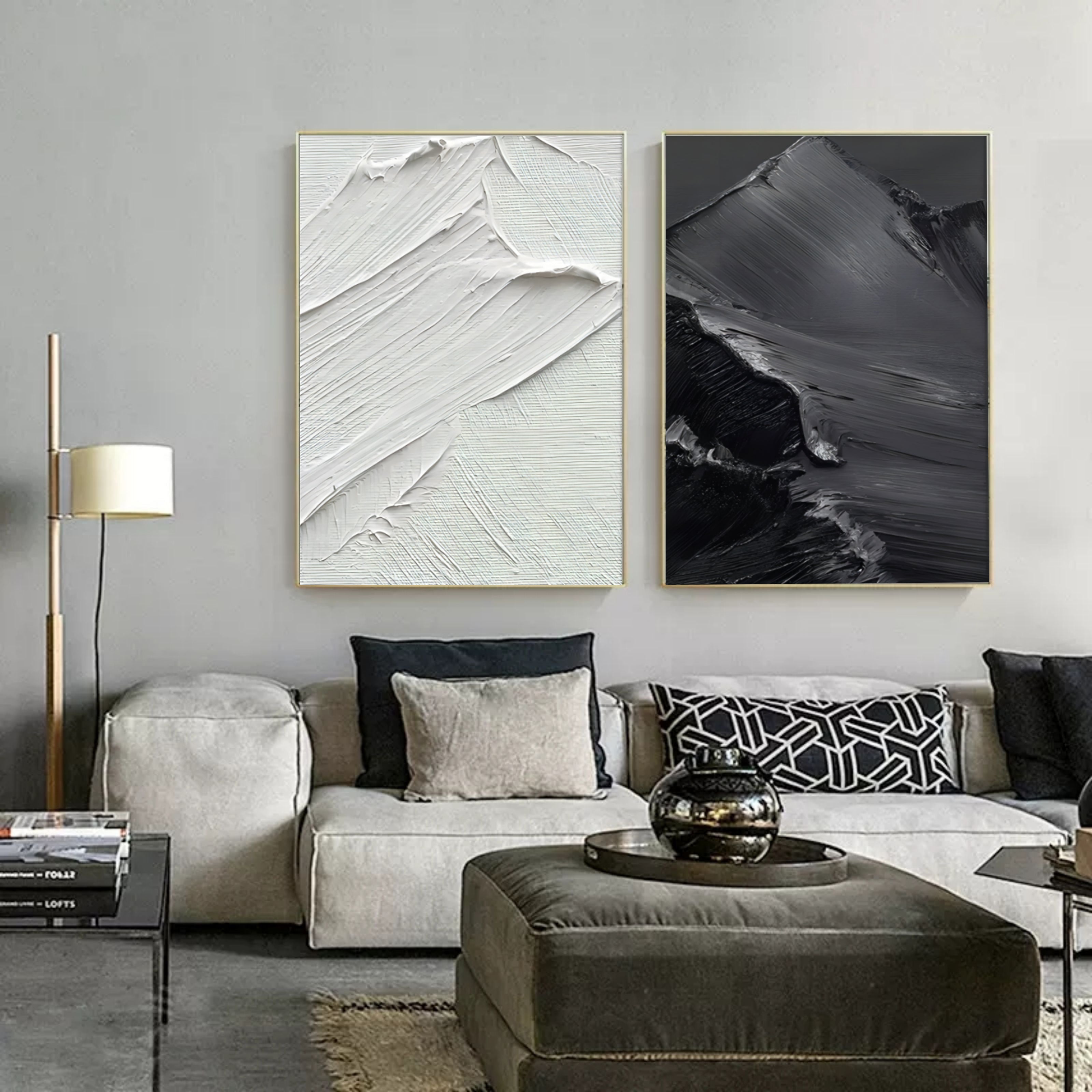 Wall Art Abstract Mountain Minimalist Landscape