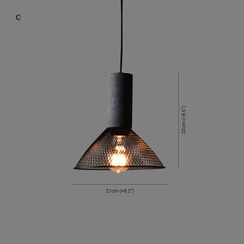 Xenith Industrial Cylindrical Pendant Light, Cement/Metal - Neutralighting