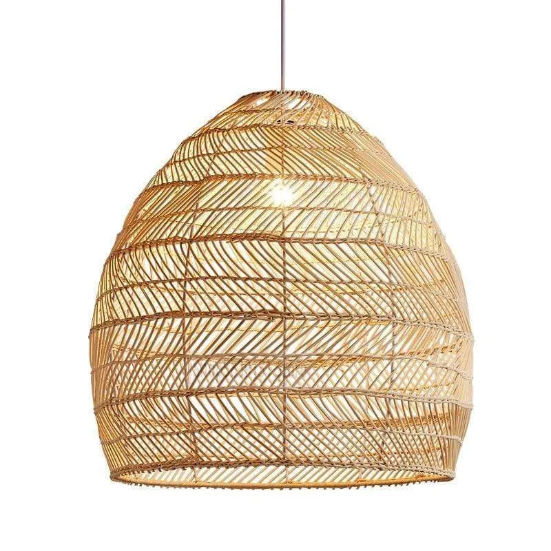 Lian Rattan Bamboo Lampshade Hand Knitted Pendant Light