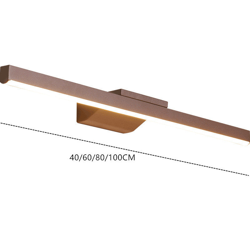 Arisha Modern Linear Metal Wall Lamp Mirror Front, Coffee - Neutralighting