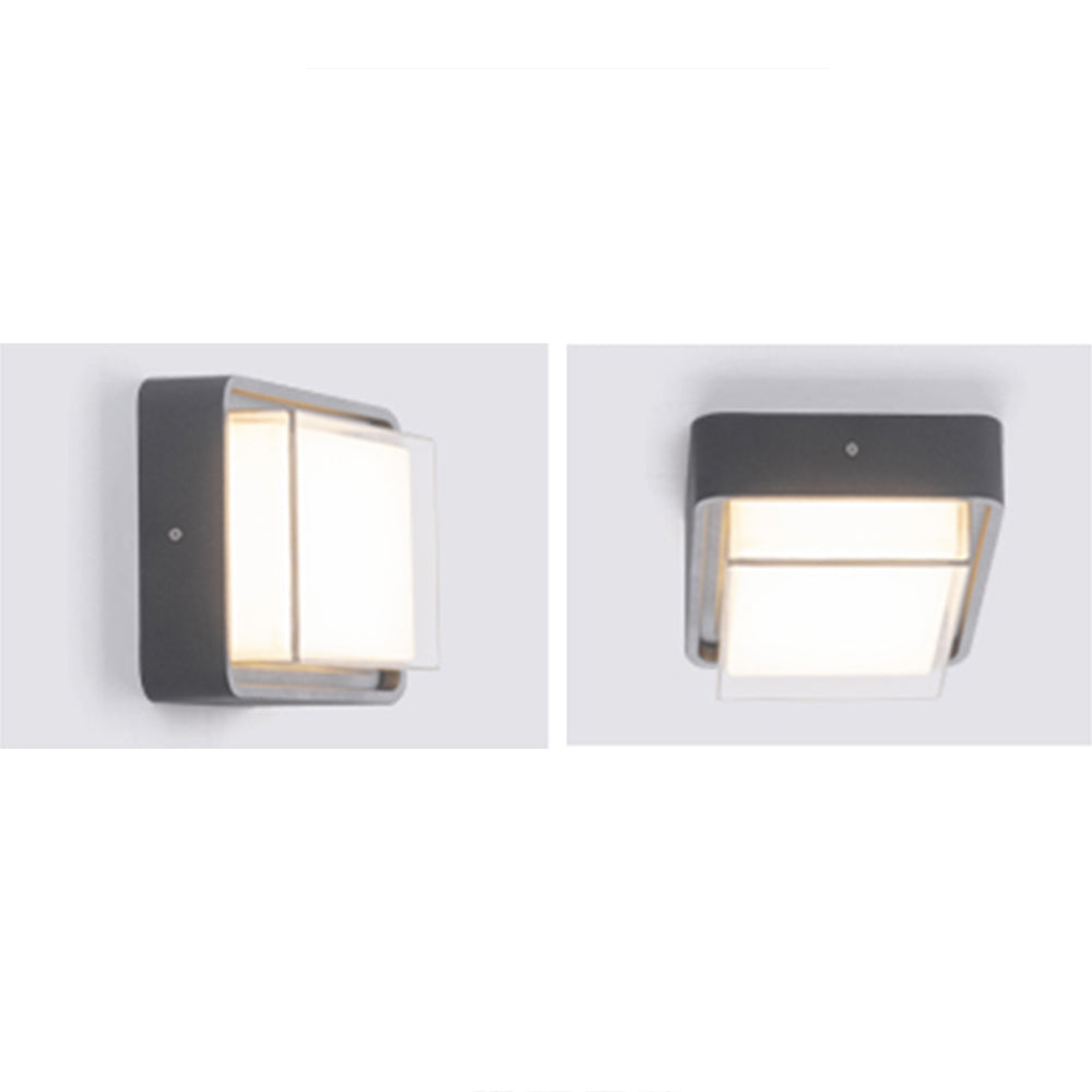 Ray Modern Flush Mount Ceiling Light, Metal/Acrylic, Square/Round, Black/Brown - Neutralighting