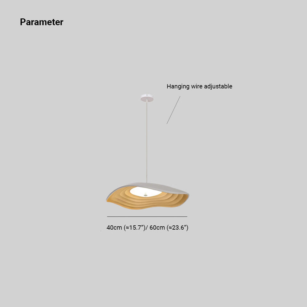 Arisha Wabi-Sabi Resin LED Pendant Light, White/Orange/Black - Neutralighting