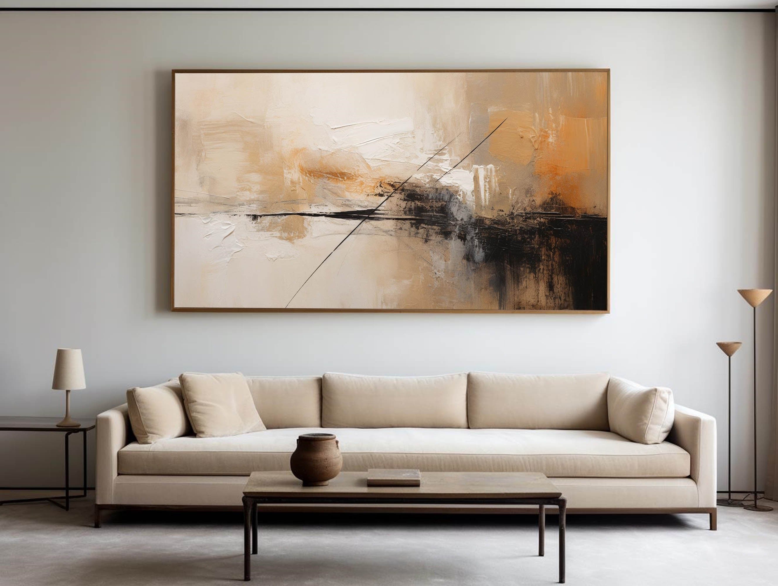 Wall Art Amber Horizon Convergence