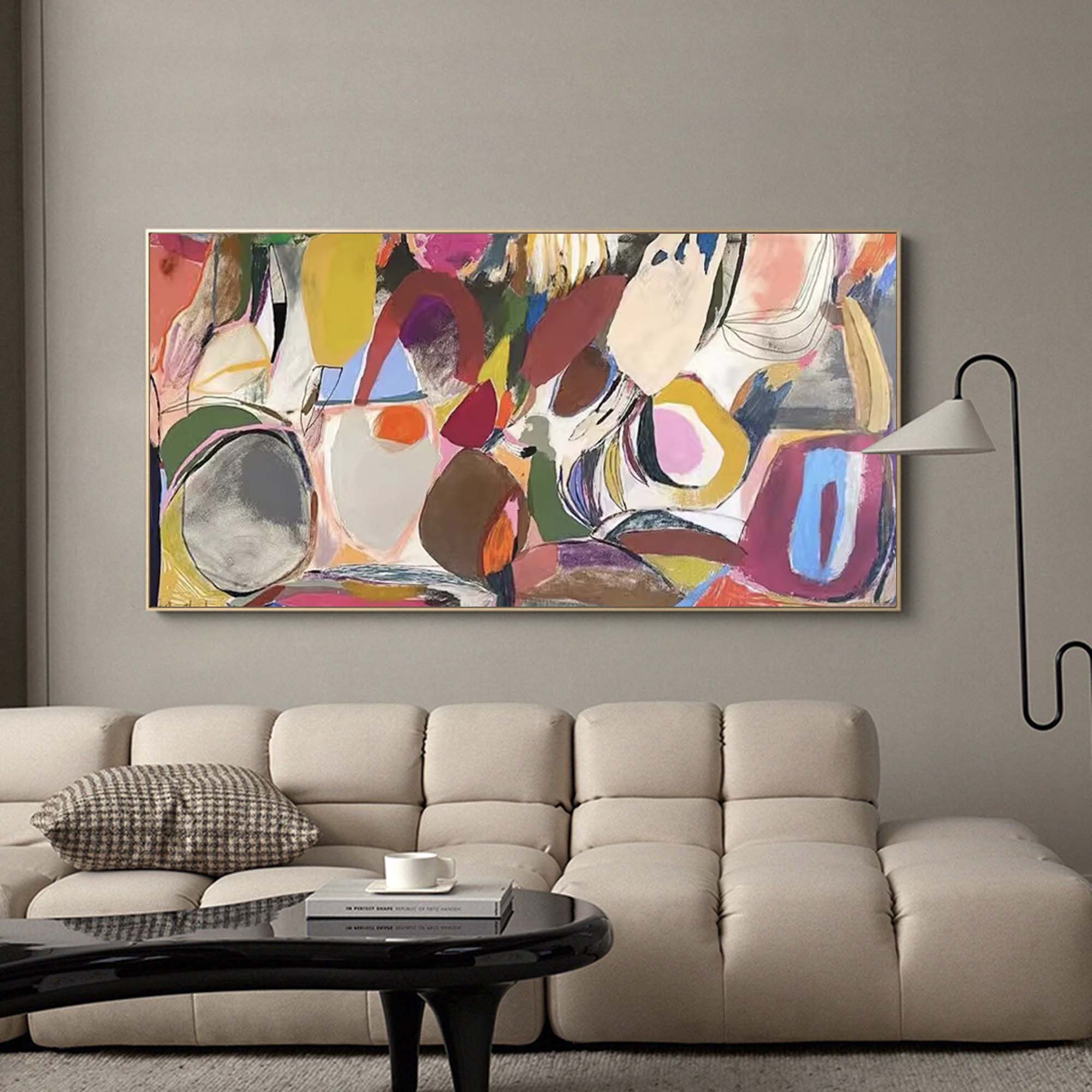 Abstract Canvas Art AB063 - Neutralighting