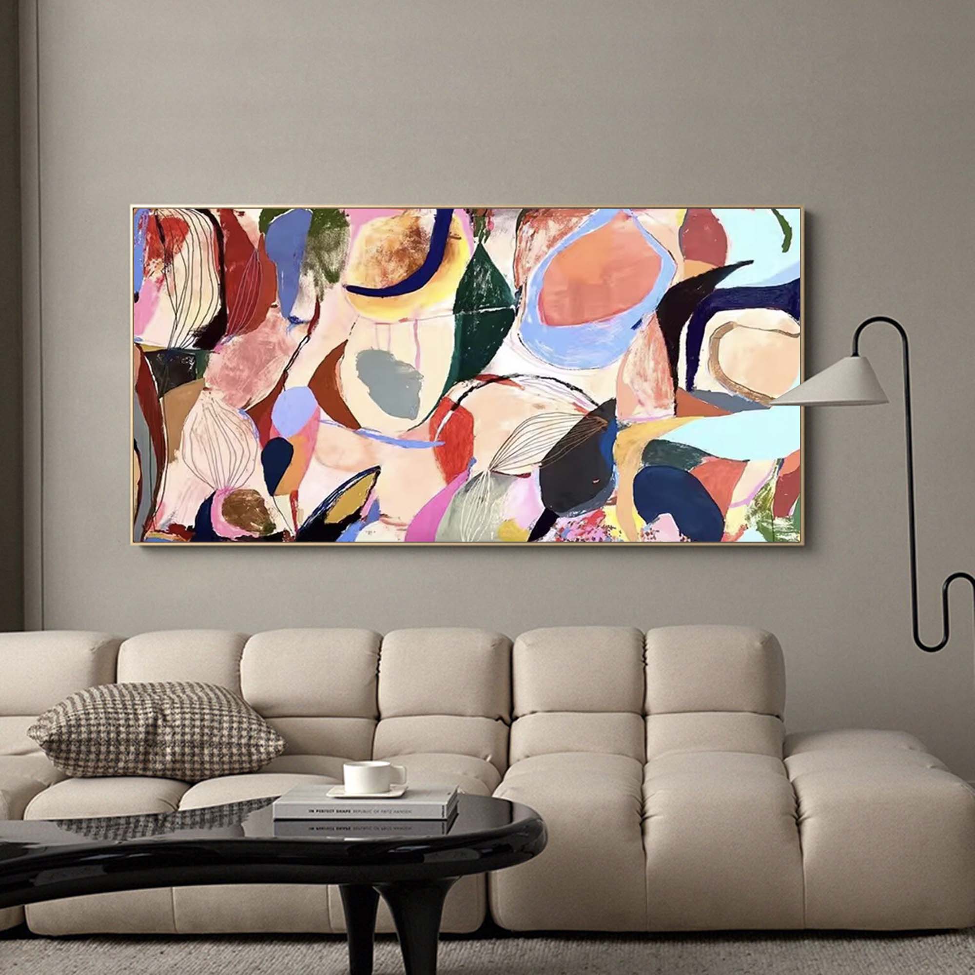 Abstract Canvas Art AB066 - Neutralighting