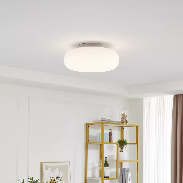 Arisha Flush Mount Ceiling Light Modern, Metal/Acrylic, White, Bedroom - Neutralighting