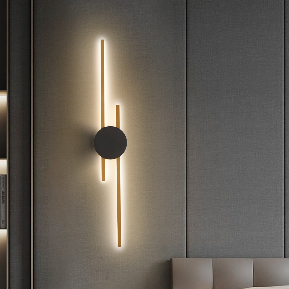 Saela Modern Linear 2 Colour Metal Wall Lamp - Neutralighting