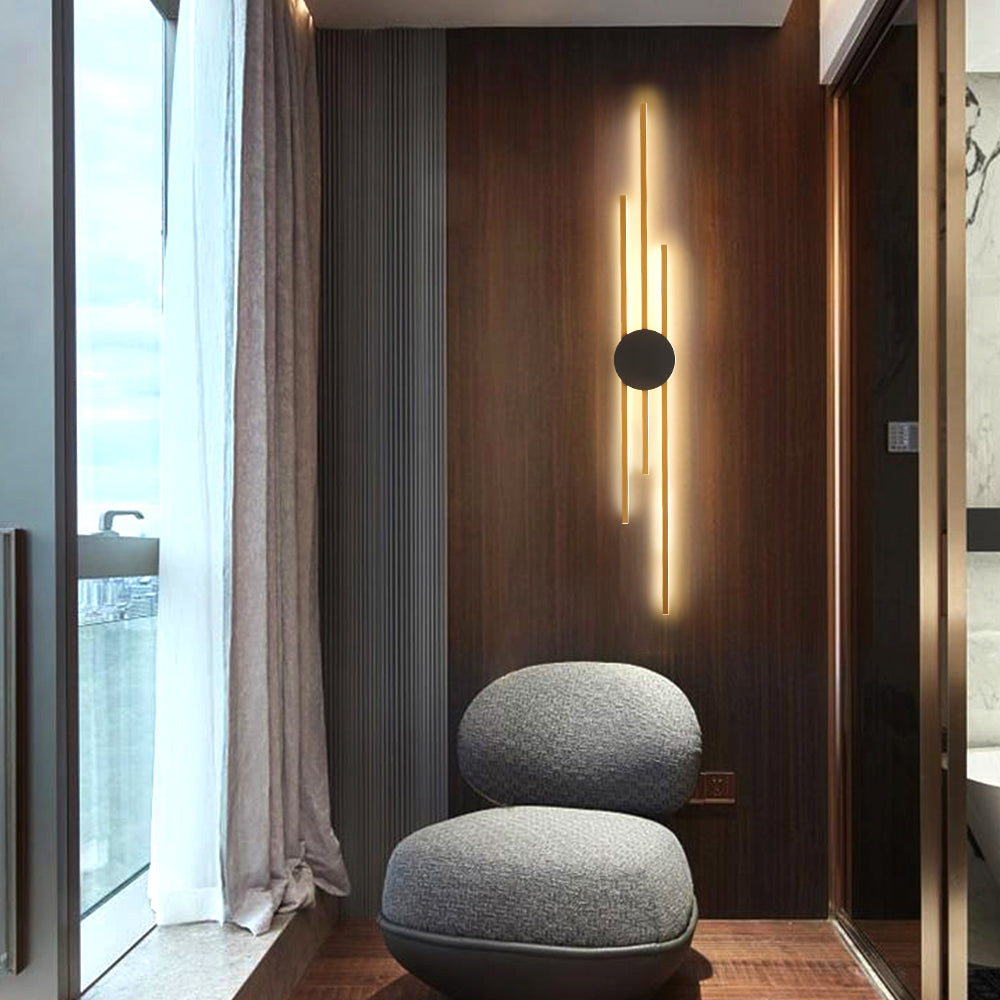 Saela Modern Linear 2 Colour Metal Wall Lamp - Neutralighting