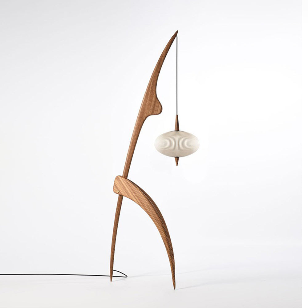 Mira Artificial Paper & Wood Floor Lamp - Neutralighting
