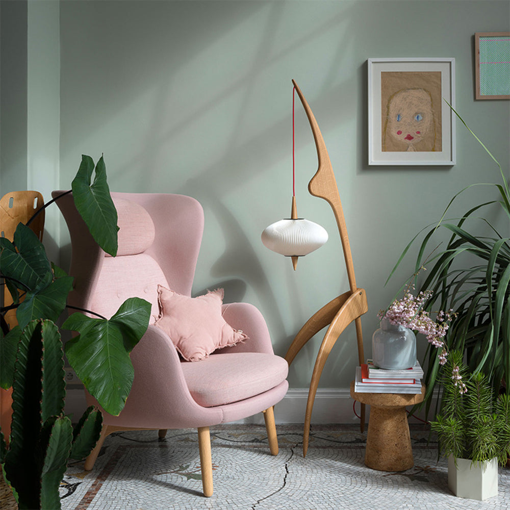 Mira Artificial Paper & Wood Floor Lamp - Neutralighting