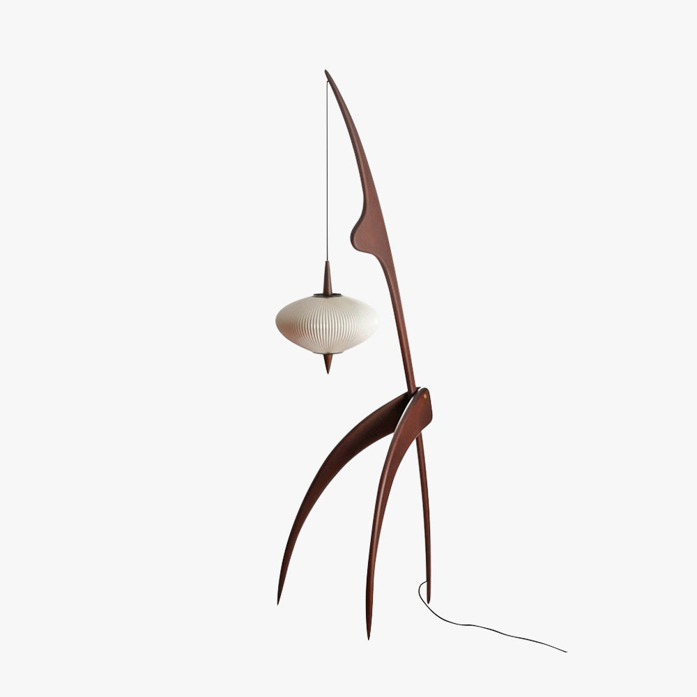 Mira Artificial Paper & Wood Floor Lamp - Neutralighting
