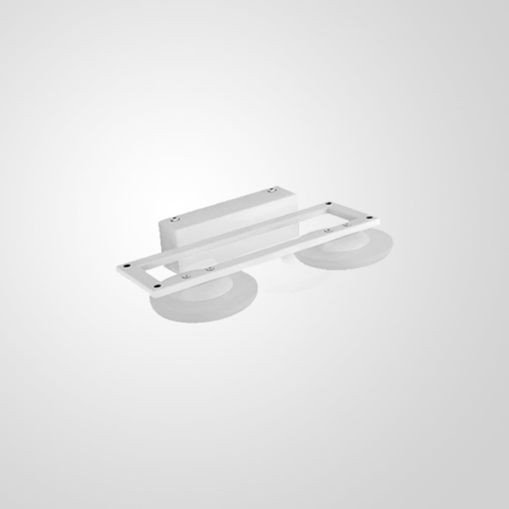 Arisha Modern Square Metal/Acrylic Wall Lamp, White, Bathroom - Neutralighting