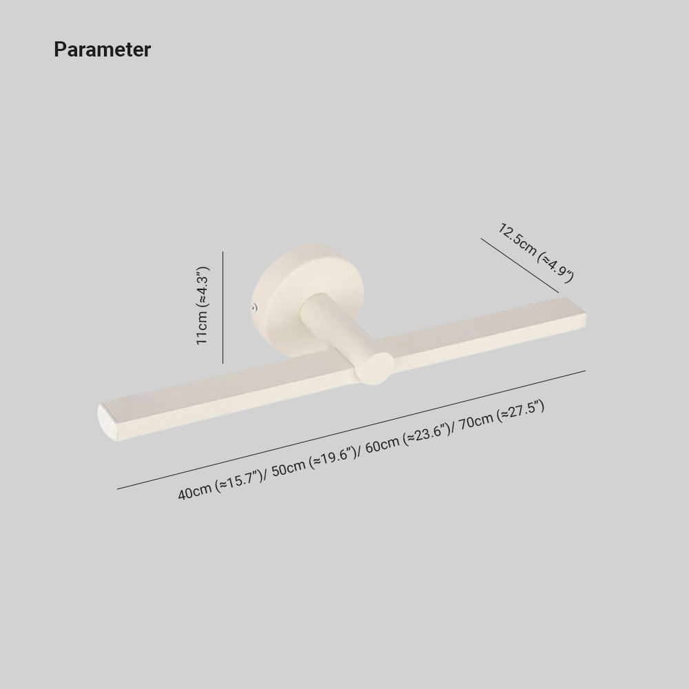 Arisha Minimalist Linear Acrylic Mirror Front Wall Lamp, White - Neutralighting