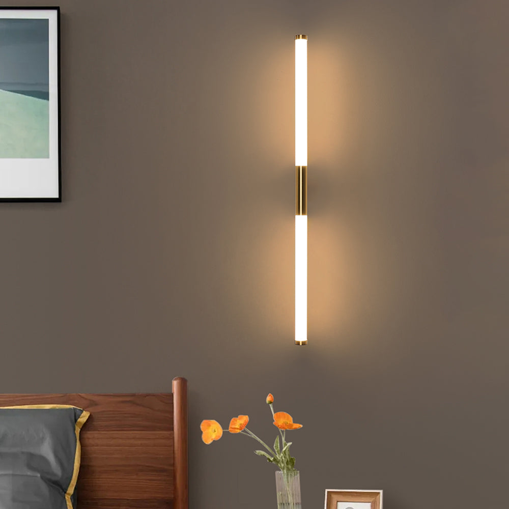 Arisha Modern Linear Cooper White Mirror Front Wall Lamp - Neutralighting