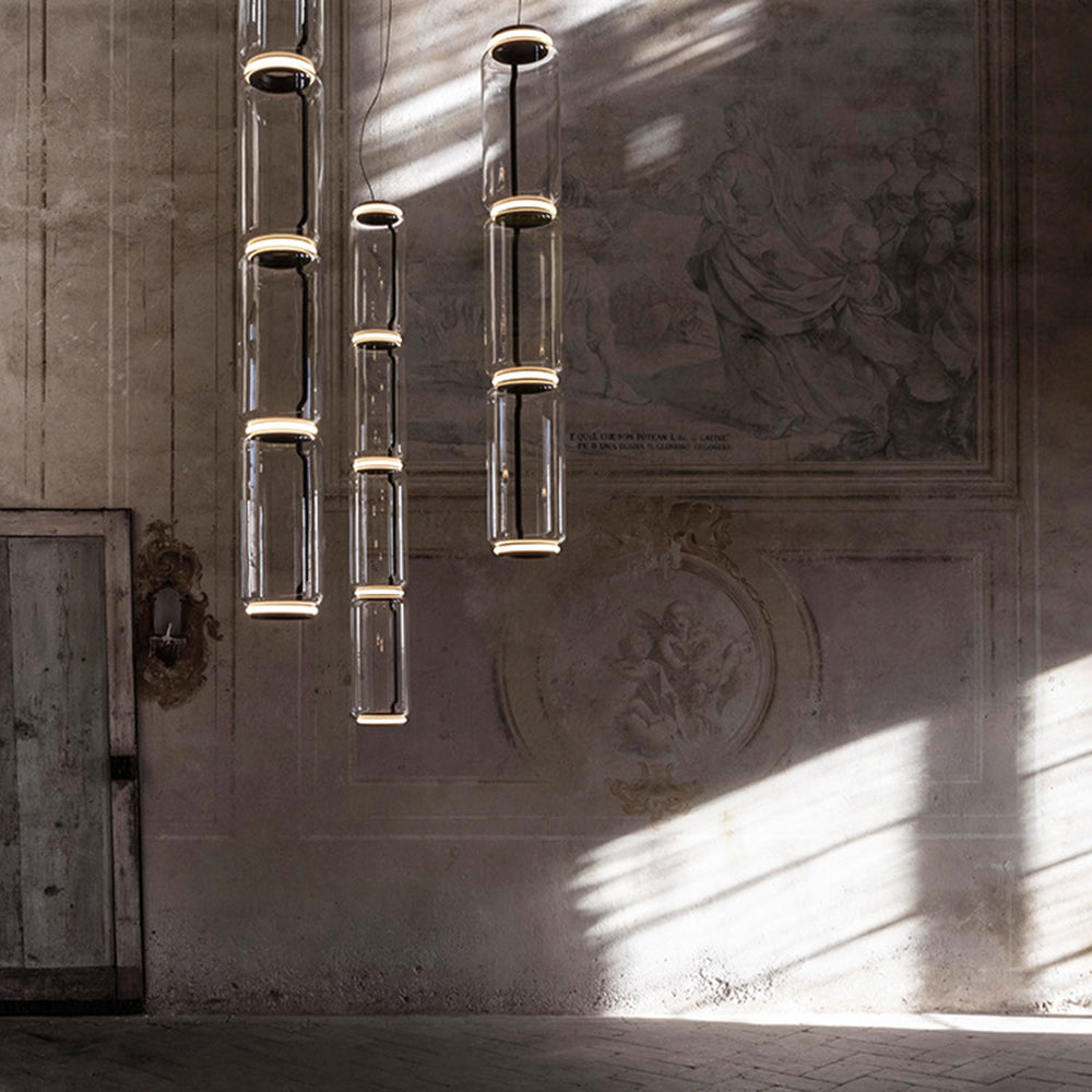 Valentina Minimalist Combination Glass Pendant Light, Clear - Neutralighting