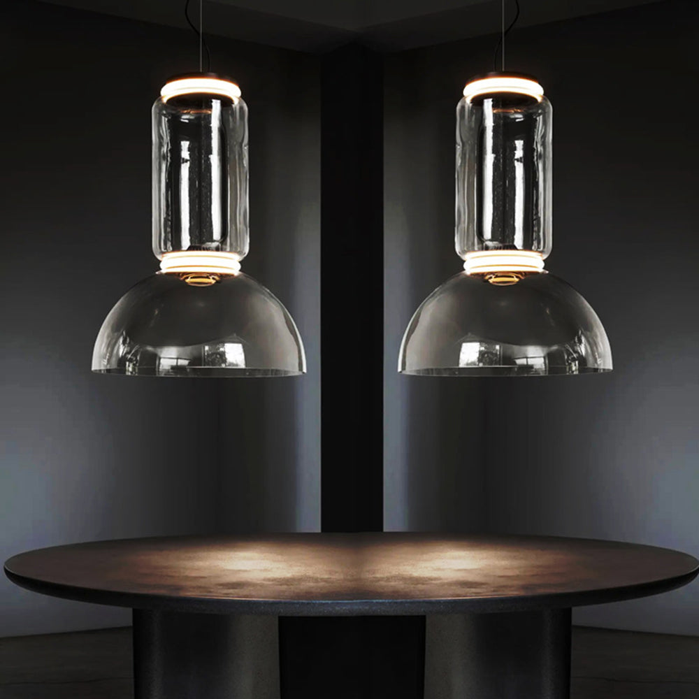 Valentina Minimalist Combination Glass Pendant Light, Clear - Neutralighting
