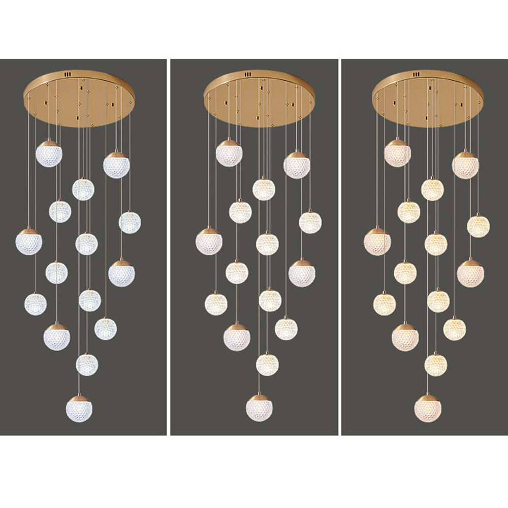 Arisha Multi Staircase Modern Art Deco Pendant Light, Gold - Neutralighting