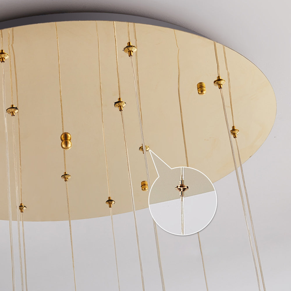 Arisha Multi Staircase Modern Art Deco Pendant Light, Gold - Neutralighting