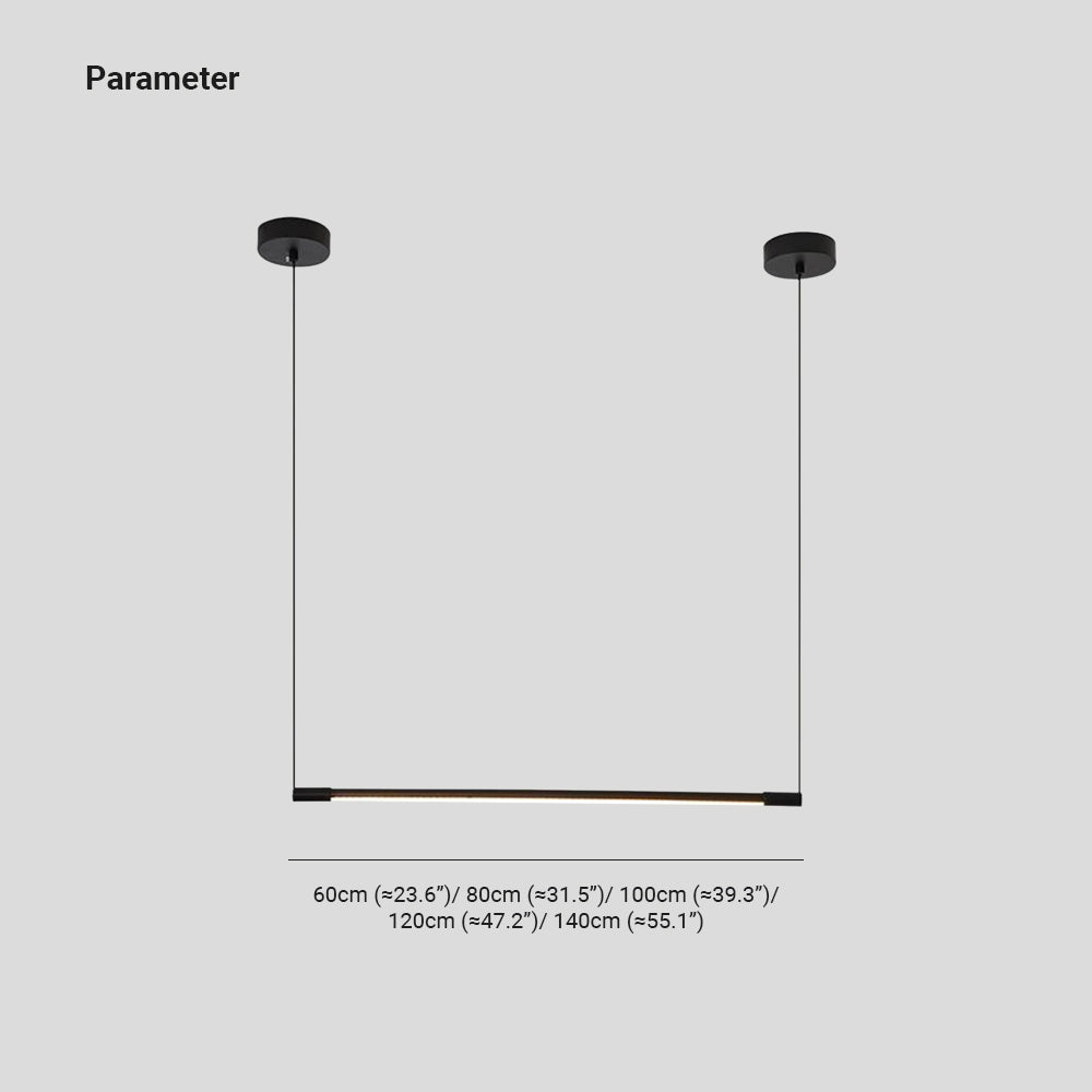 Zynar Minimalist Linear Pendant Light, Black - Neutralighting