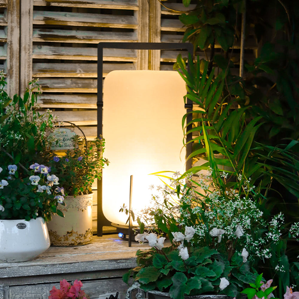 Ray Minimalist Glass/Acrylic Outdoor Landscape Pathway Light, White - Neutralighting