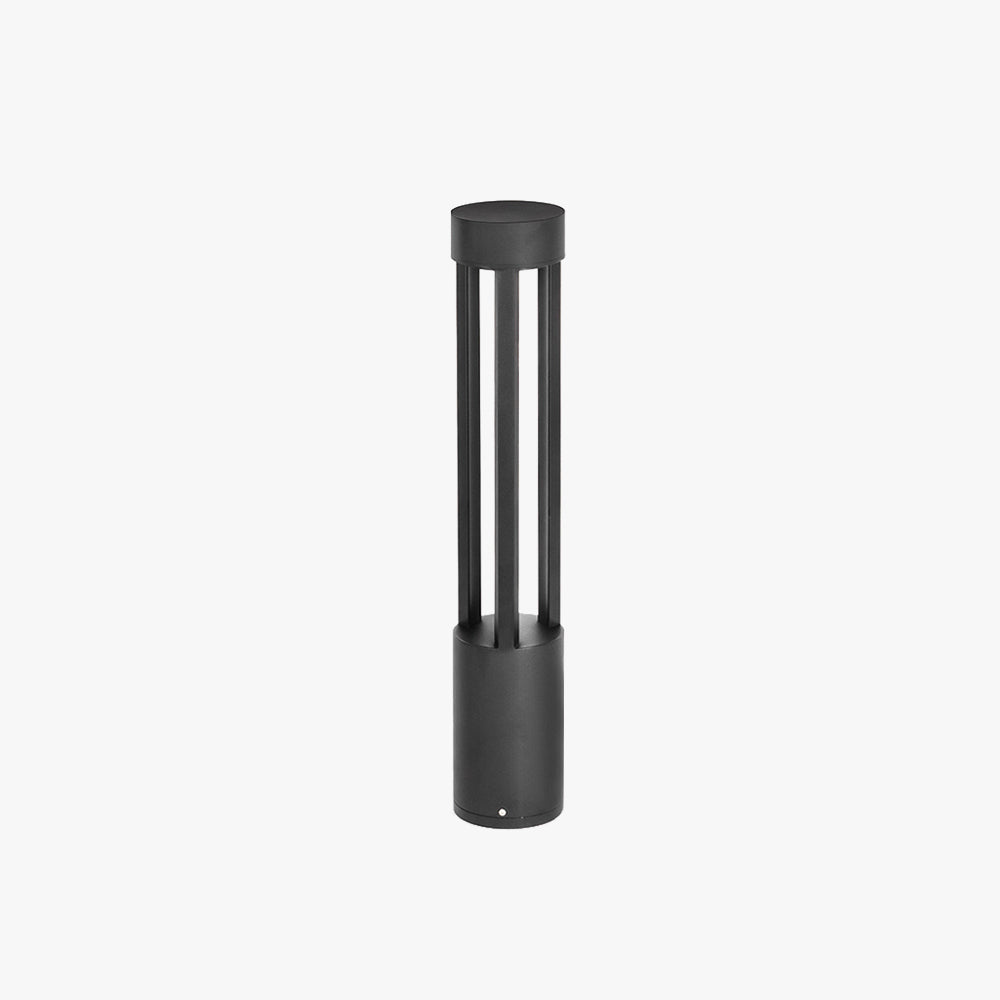 Ray Modern Cylindrical Hollow Outdoor Path Light, Black - Neutralighting