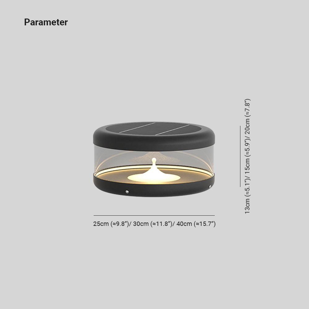 Ray Modern Quicksand Metal Outdoor Solar Lamp, Warm Ligh - Neutralighting