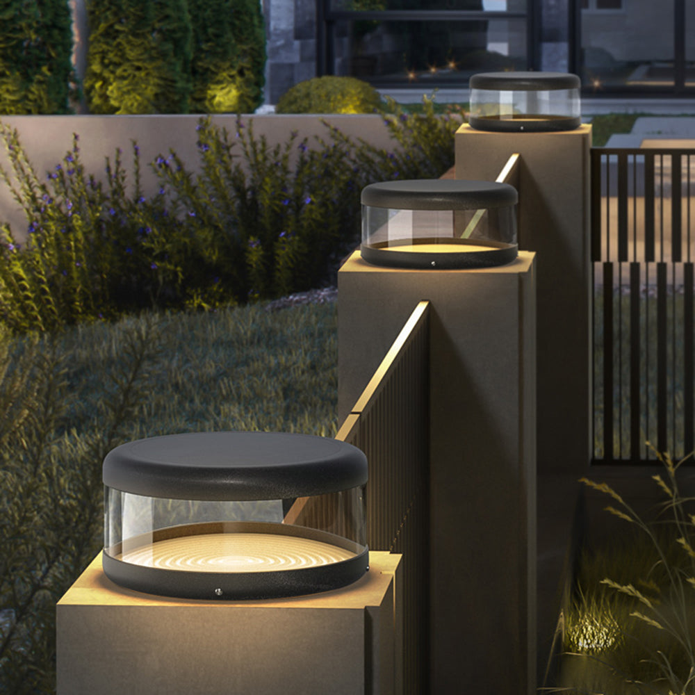 Ray Modern Cylinder Metal Solar Lamp Outdoor, Warm Light - Neutralighting