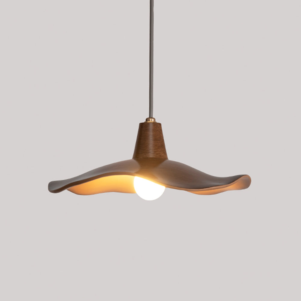 Arisha Pendant Light Wave Retro, Mahogany/Resin, Dining Room - Neutralighting