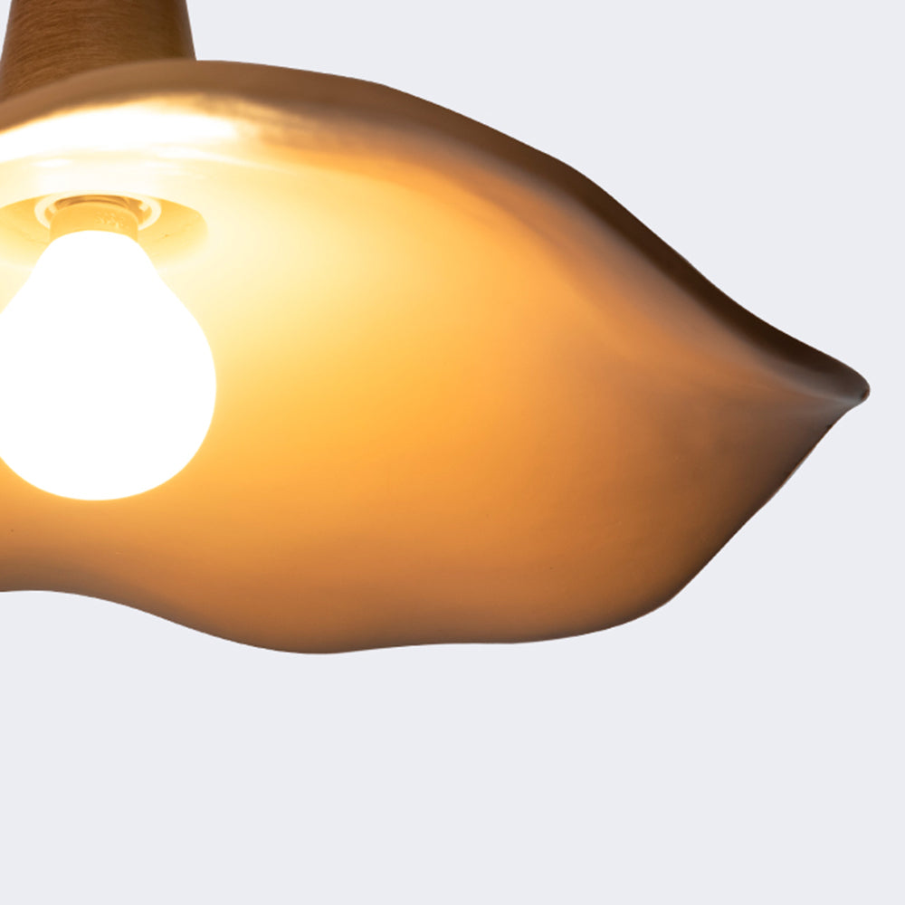 Arisha Pendant Light Wave Retro, Mahogany/Resin, Dining Room - Neutralighting