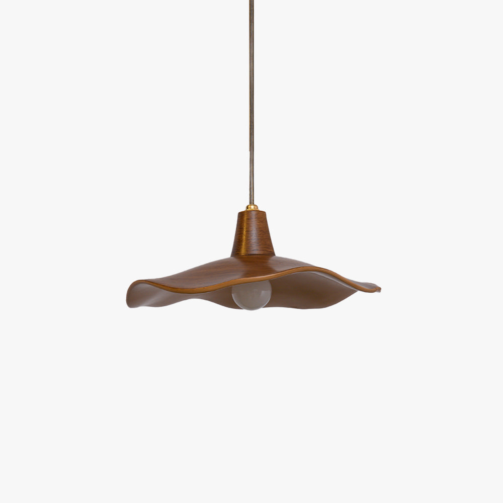 Arisha Pendant Light Wave Retro, Mahogany/Resin, Dining Room - Neutralighting