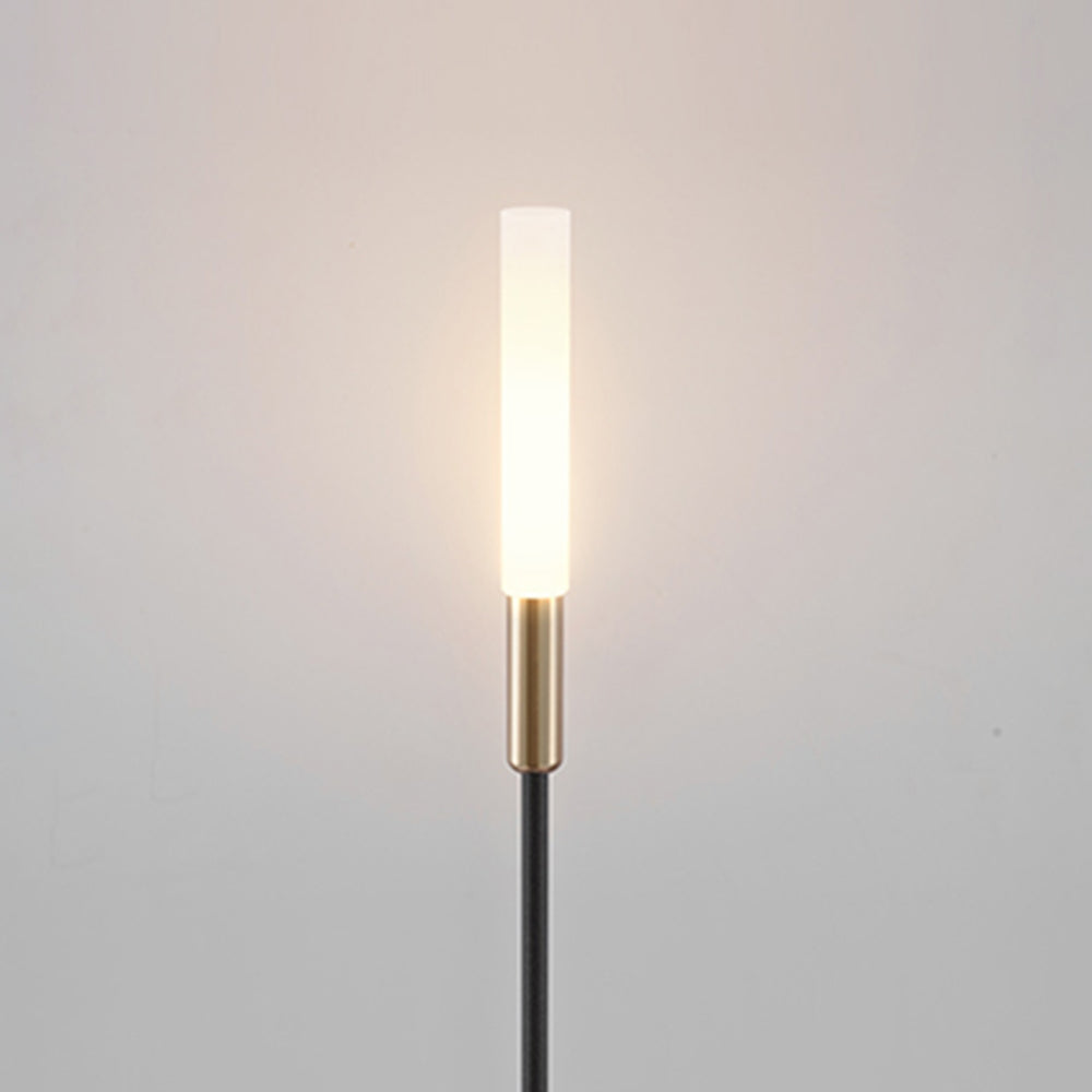 Ray Modern Metal Reed Solar Outdoor Black Post Light - Neutralighting
