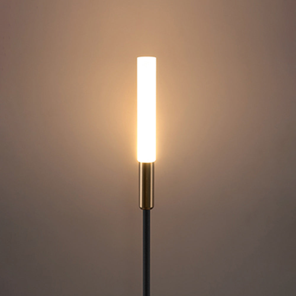 Ray Modern Metal Reed Solar Outdoor Black Post Light - Neutralighting
