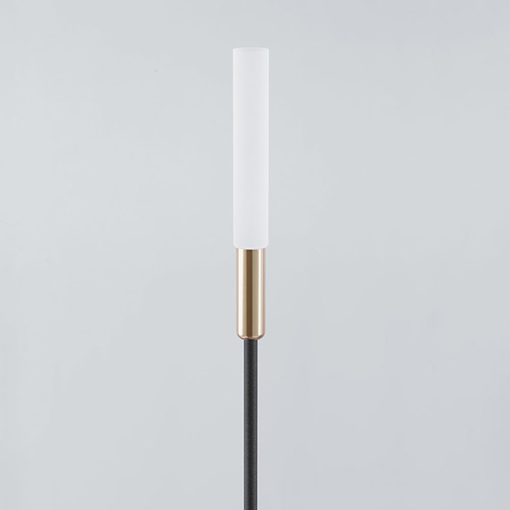 Ray Modern Metal Reed Solar Outdoor Black Post Light - Neutralighting
