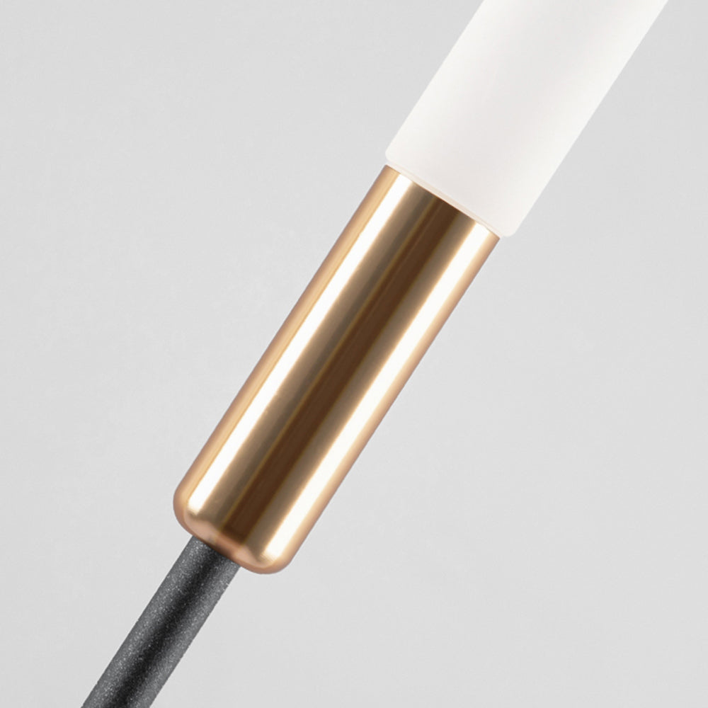 Ray Modern Metal Reed Solar Outdoor Black Post Light - Neutralighting