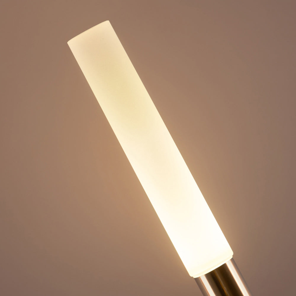 Ray Modern Metal Reed Solar Outdoor Black Post Light - Neutralighting