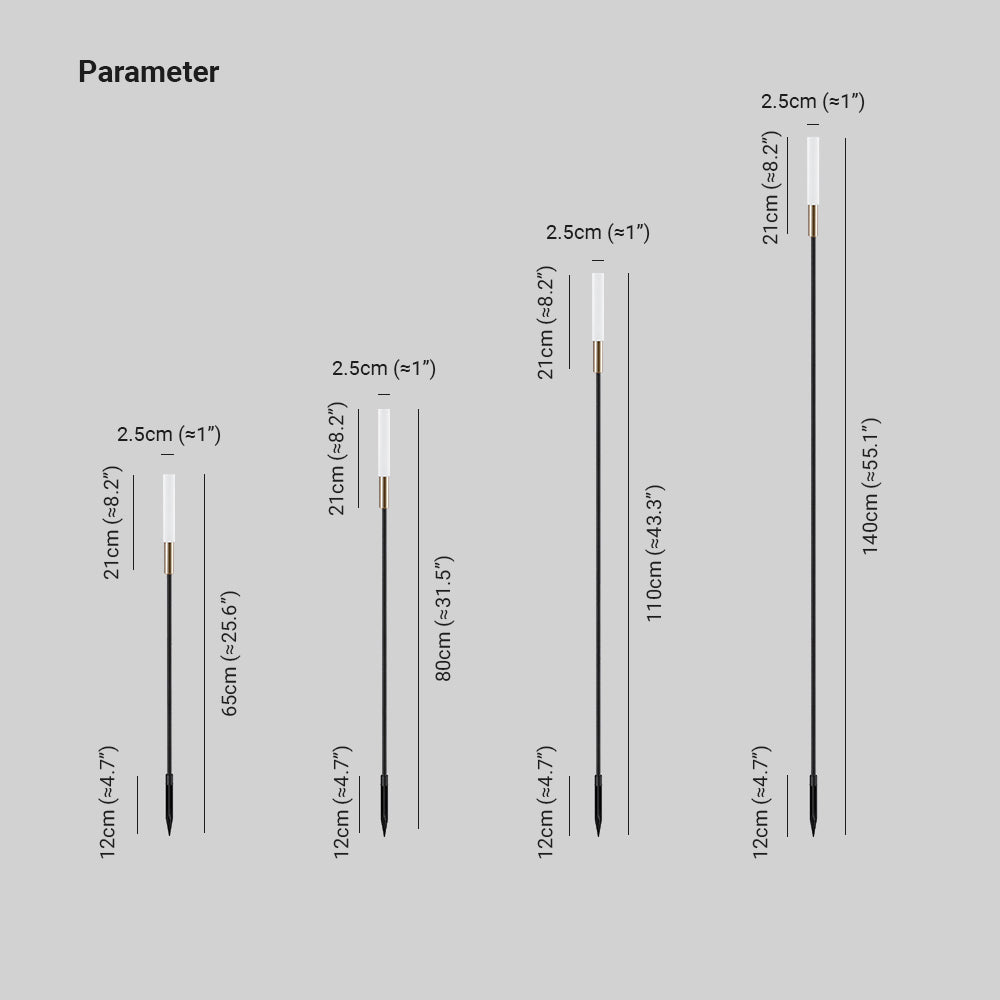 Ray Modern Metal Reed Solar Outdoor Black Post Light - Neutralighting