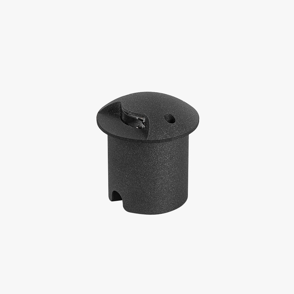 Ray Metal Cylindrical Outdoor Step/Deck Light, Black - Neutralighting