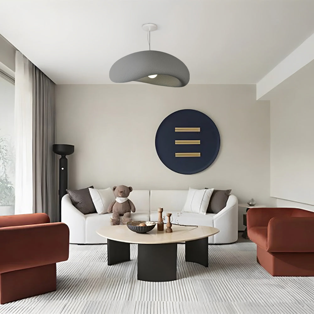 Avi Minimalist Cobblestone Shape Pendant Light, Blue/Grey - Neutralighting