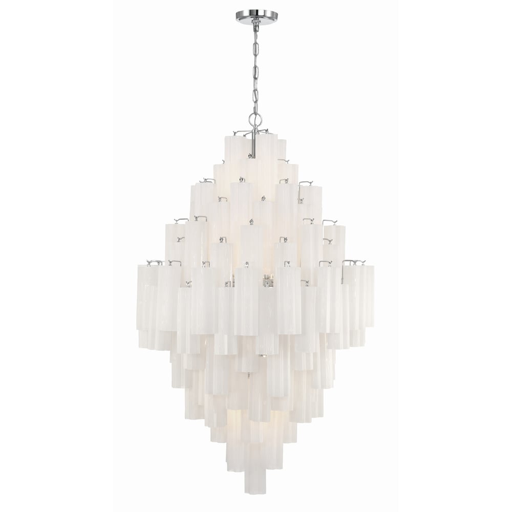 Aurora Diamond Chandelier Glass Tube Layered Amber - Neutralighting