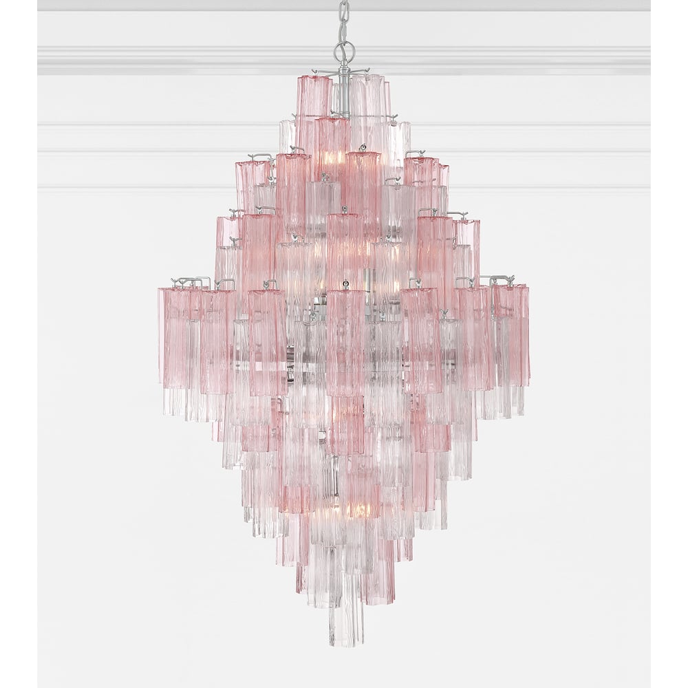 Aurora Diamond Chandelier Glass Tube Layered Amber - Neutralighting
