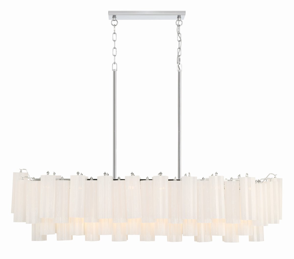 Aurora Linear Chandelier Glass Tube Tiered Amber - Neutralighting