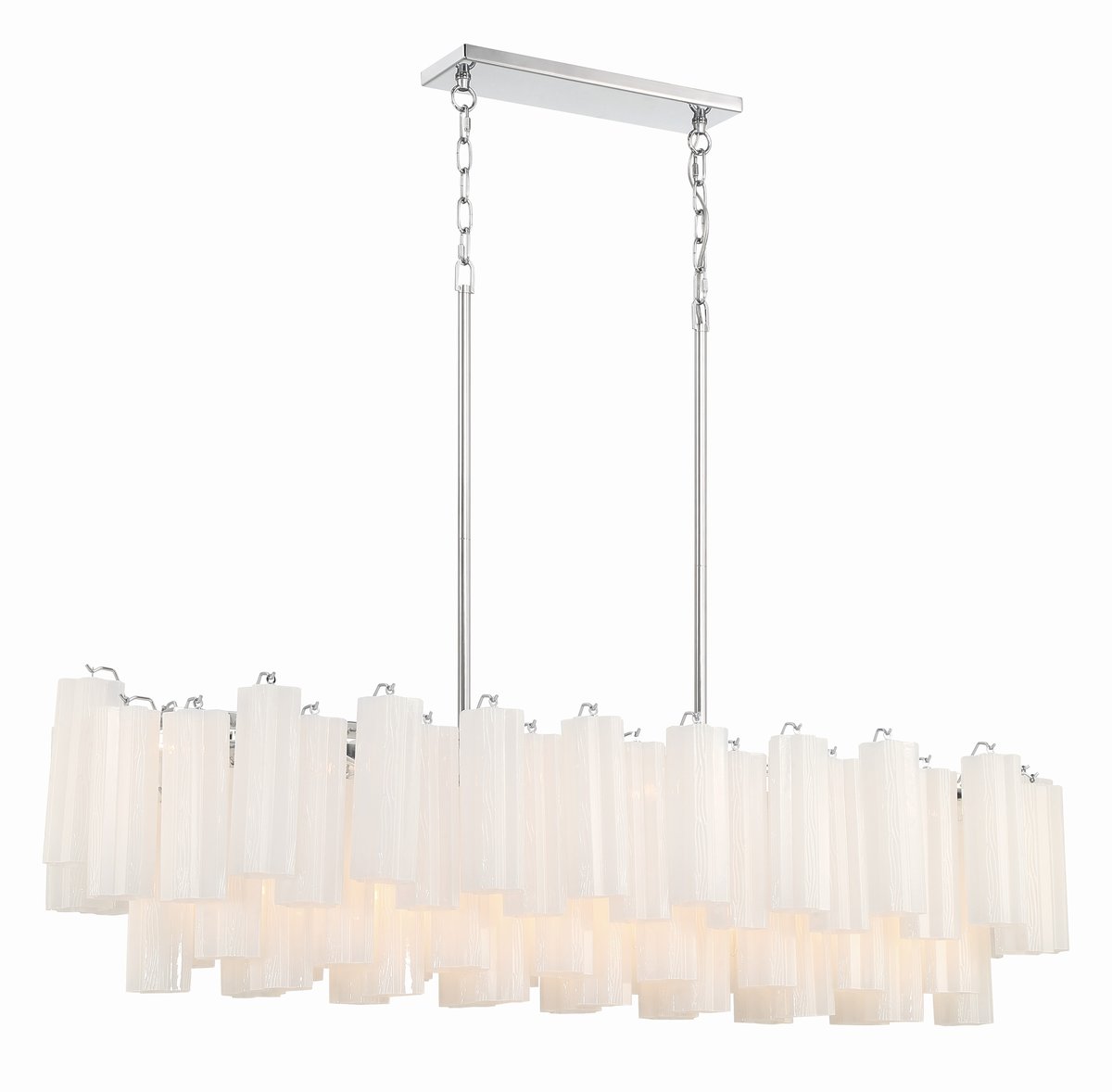 Aurora Linear Chandelier Glass Tube Tiered Amber - Neutralighting