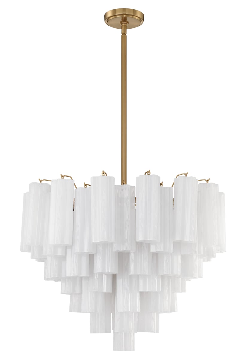 Aurora Murano Chandelier Glass Tube Layered Amber