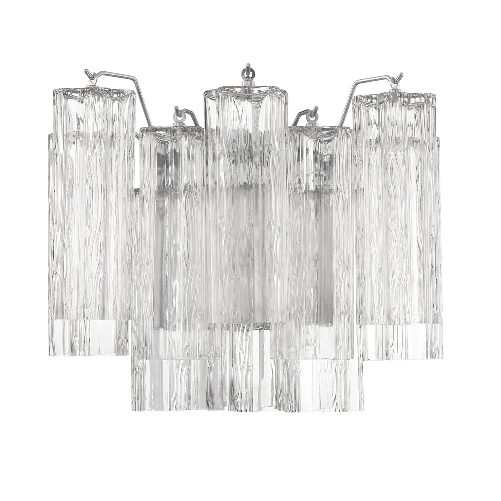 Aurora Wall Light Tronchi Glass Tube Tiered Amber Modern - Neutralighting