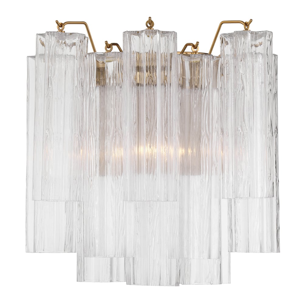 Aurora Wall Light Tronchi Glass Tube Tiered Amber Modern - Neutralighting